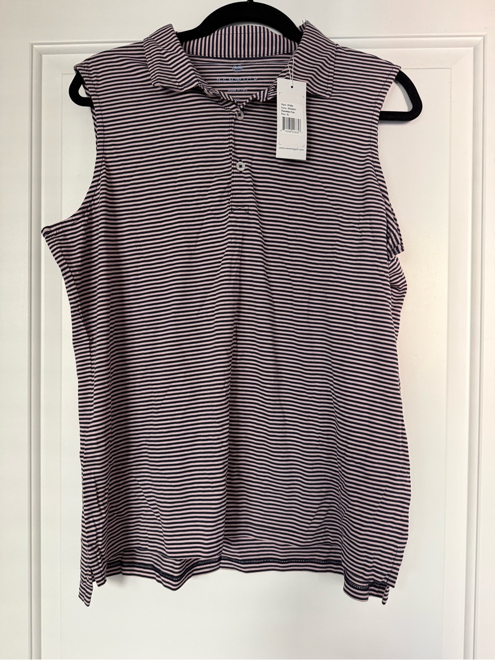 NWT Renwick Sport Sleeveless Stretch Cotton Polo